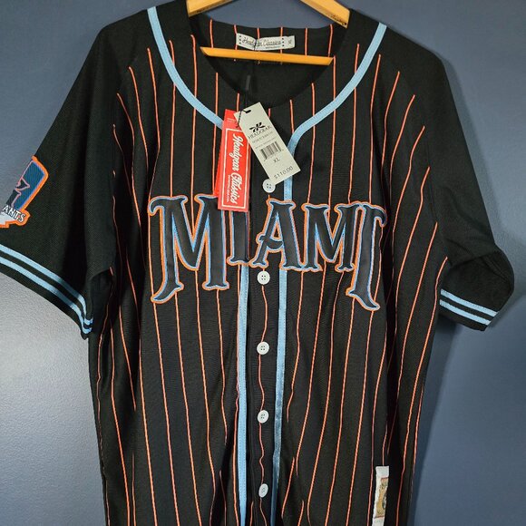 Share Miami Giants Headgear Classics Negro League Baseball Jersey Men’s XL Heavy - Picture 1 of 6